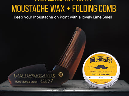 Mustaschvax + GB77 Folding Comb - Special Edition