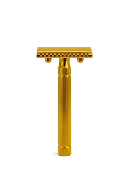 Golden Shave Handmade Safety Razor - Double Head HYBRIDA -