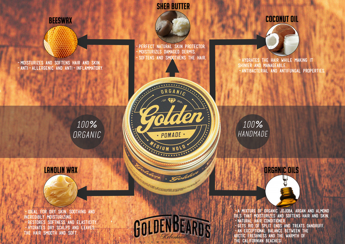 Golden Pomade - Økologisk hårpomade