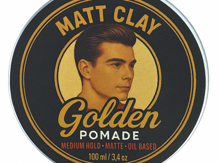 Matt Clay Pomade • Medium Hold • Matte Finish • Oil-Based • 100ml