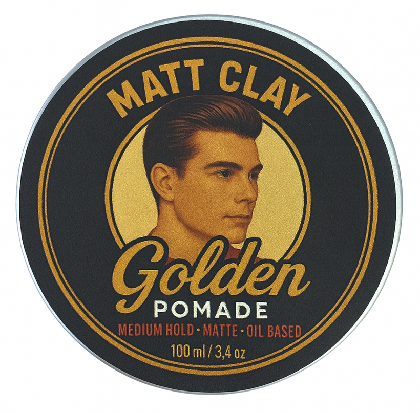 Matt Clay Pomade • Medium Hold • Matte Finish • Oil-Based • 100ml