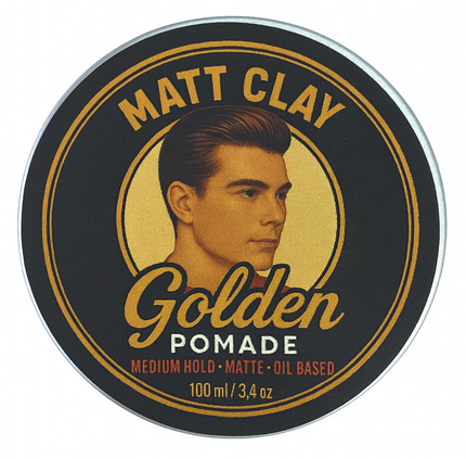 Matt Clay Pomade • Medium Hold • Matte Finish • Oil-Based • 100ml