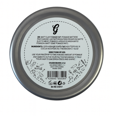 Matt Clay Pomade • Medium Hold • Matte Finish • Oil-Based • 100ml