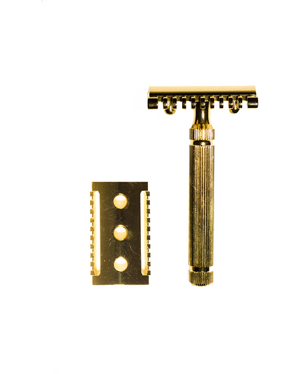 Golden Shave Handmade Safety Razor - Double Head HYBRIDA -