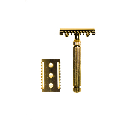 Golden Shave Handmade Safety Razor - Double Head HYBRIDA -