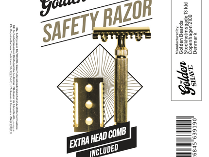 Golden Shave Handmade Safety Razor - Double Head HYBRIDA -