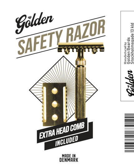 Golden Shave Handmade Safety Razor - Double Head HYBRIDA -