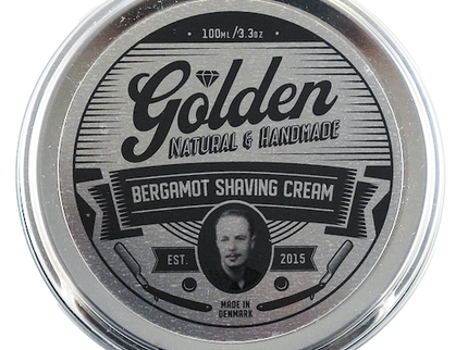 Shaving Cream - Bergamot Scent - 3,3Oz / 100ml - Golden Shave -