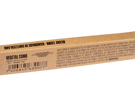 VEGETAL BEARD COMB, BIOCOMB 100% Recycled.