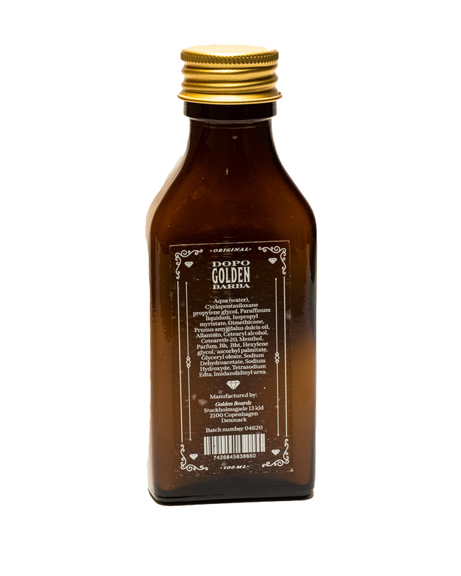 Pre/Dopo Golden Aftershave Barba
