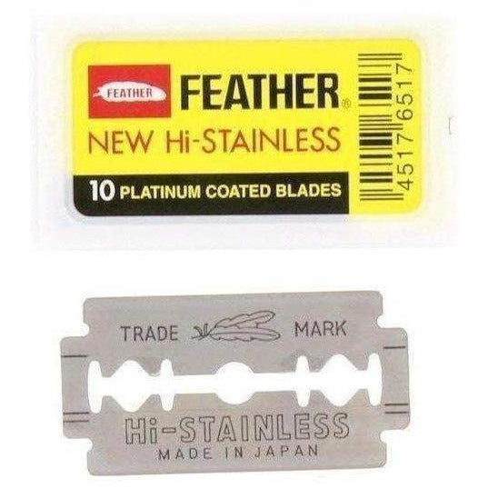 Feather Hi-Stainless Platinum Double Edge Safety Razor Blades