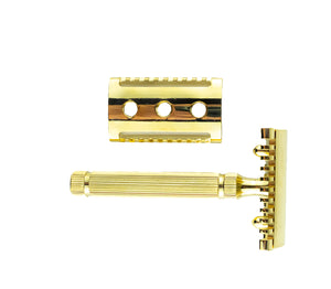 **NEW** Golden Shave Handmade Safety Razor - Double Head HYBRIDA -